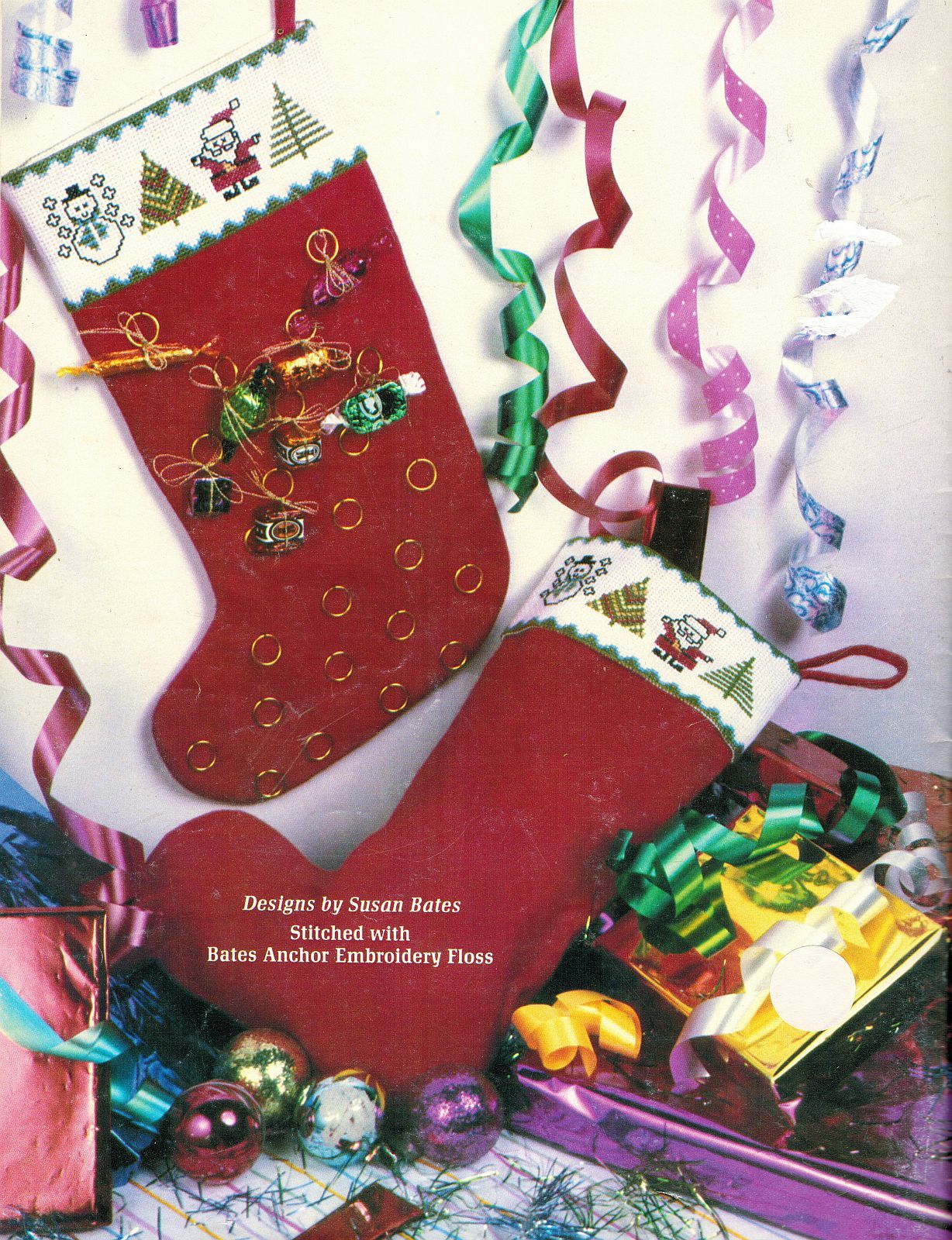 1986 Cross Stitcher Magazine V3 N6 Xmas 55 Designs Dragon Waggin Tales Patterns - $12.99