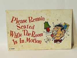 Postcard vtg Antique Ephemera Post Card 1958 Drunk Room Motion Tennessee Funny - £14.00 GBP