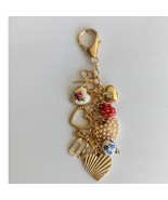 Coquette Porcelain Bows Hearts Pearl Strawberry Bag Charm - €12,85 EUR