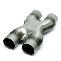 Exhaust Stamped X Pipe 2.50" Diameter Dual Inlet to 2.50" Diameter Dual Outlets  - £27.90 GBP