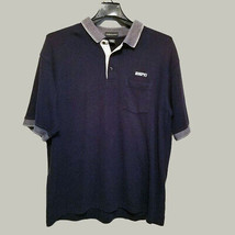 ESPN Polo Shirt Mens XL Blue Short Sleeve with Embroidered Logo - $13.96