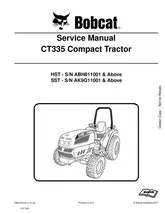 Bobcat CT335 Compact Tractor Service Manual SN 6987078(1-14) - $5.00