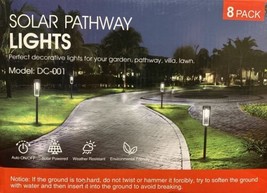 Solar Powered Pathway Lights | Outdoor 8 Pack | Plexiglass - £25.72 GBP