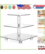 Clear Acrylic Dessert Tower Holder - 3-Tier Cupcake Display for Celebrat... - $50.34 CAD