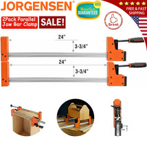 JORGENSEN 2-PK 24-in 90-Degree Master Parallel Jaw Bar Clamp Set for Woo... - £94.10 GBP