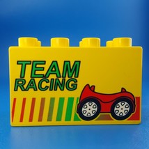 Duplo Lego 3085 Race Action Replacement Brick 2 x 4 Team Racing Red Car ... - $3.46