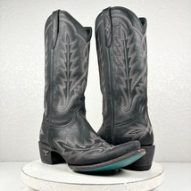 Lane LEXINGTON Black Cowboy Boots Womens 9.5 Leather Western Wear Snip Toe Tall - £163.48 GBP