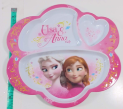 3 Zak Designs Disney Frozen Elsa and Anna Childs Melamine divided plate Pink - £11.63 GBP