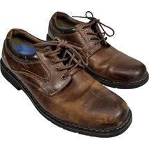 mark nason x skechers lace-up brown leather plain toe oxford mens size 1... - $517.42 MXN