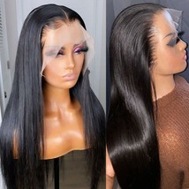 13x6 13x4 Hd Lace Frontal Wig Straight Human Hair Wig Pre Plucked With Baby Hair - £117.49 GBP+