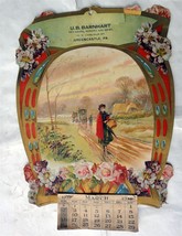 1919 antique WALL CALENDAR greencastle pa U.B. BARNHART dry goods notion... - £38.73 GBP