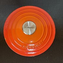 Le Creuset Replacement Lid Cast Iron Dutch Oven #18 France Orange Enamel... - $27.82