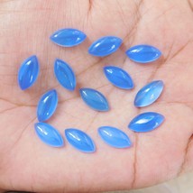 8x16 mm Marquise Chalcedony Cabochon Loose Dyed Gemstone Lot 50 pcs - £20.92 GBP
