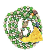 Stones Desire Prosperity Jade &amp; Pyrite Stone Mala (30&quot;) - $520.14 CAD