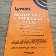 1994 LYMAN CAST BULLET AND RELOADING INSTRUCTIONAL MANUAL - $202.72 MXN