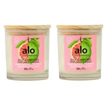 Fruits &amp; Passion Alo Grapefruit Guava Plant Based Wax Candle 7.7 Oz - 2 Pack - £27.51 GBP