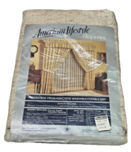 American Lifestyle Draperies Perma Tex 50&quot; x 63&quot; Pinch Pleated Burlington VTG - £35.61 GBP