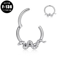 ASTM F136 Titanium Nose Earrings Piercing Rings Septum Helix Earrings Ear Cartil - £9.60 GBP