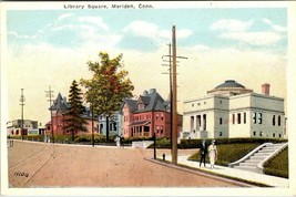 Postcard CT Connecticut Meriden Liberty Square antique vintage Conn - £3.93 GBP