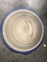An item in the Pottery & Glass category: DANSK 9.5”casserole with lid CRAFT COLORS Blueberry/Ivory Lid Vintage Pre Owned