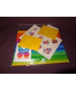 Calico Crossing Rainbow Butterfly Cards Wrapping Paper Sheets 1983 Old S... - £14.80 GBP