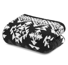 Kashwere Vail Pattern Throw Blanket - Black, Grey, Cream - £144.23 GBP