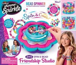 Cra-Z-Art Shimmer &#39;N Sparkle Spin &amp; Bead Bracelet Studio- 173392 - £64.41 GBP