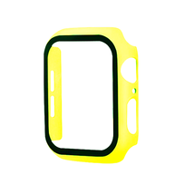 For Apple Watch 44mm Hard PC Bumper Case with Tempered Glass YELLOW - £4.60 GBP