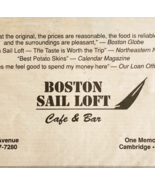 1989 Boston Sail Loft Cafe &amp; Bar Advertisement Atlantic Avenue Vintage D... - $19.99