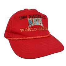 Vintage 1990 NAIA Baseball World Series Strapback Hat Cap Collegiate Ath... - £16.18 GBP