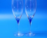 Orrefors Sweden MOUTH BLOWN Intermezzo Blue (BLUE DROP) Claret Glass - P... - $79.17
