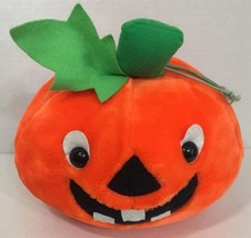 America Wego Vintage Large Pumpkin Plush Halloween jack-o&#39;-lantern 1991 - £9.61 GBP