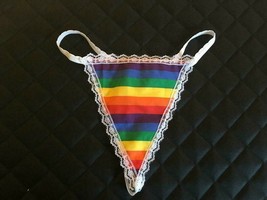 New Sexy Womens RAINBOW Gay Pride Gstring Thong Lingerie Panties Underwear - £14.91 GBP