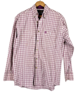 Wrangler Medium Shirt Multi Color Plaid Button Down Mens Cotton Blend Lo... - $18.49