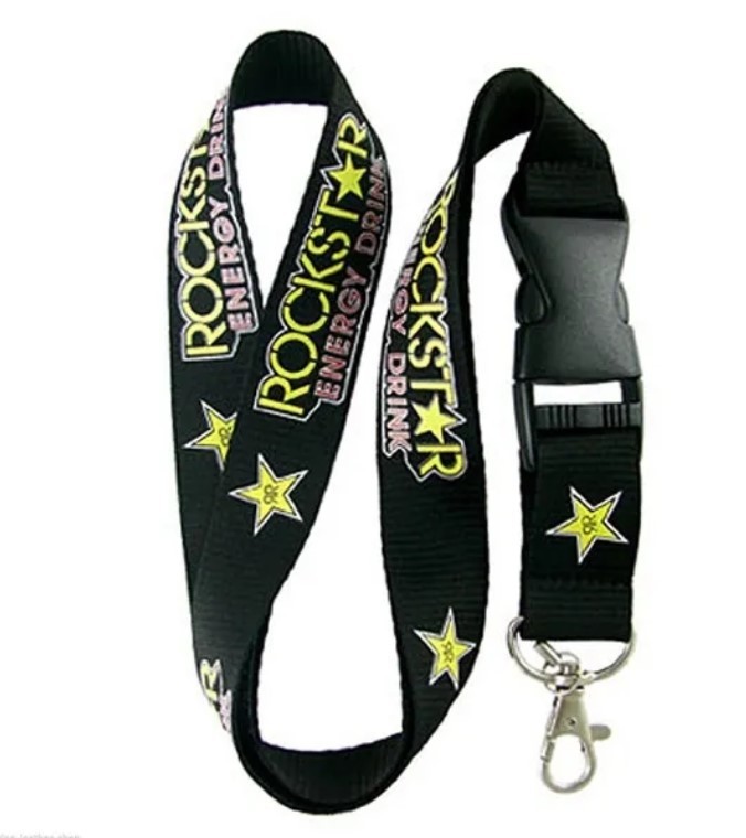 Universal Rockstar Lanyard Keychain ID Badge Holder Quick Release Buckle - $7.99