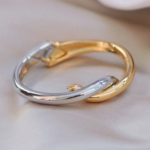 New Design Simple Metal Geometric Open Bracelet for Women Gold Color Charm Brace - £11.66 GBP