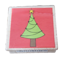 Studio G Kolette Hall Art Deco Christmas Tree Wood Mounted Rubber Stamp - £3.09 GBP