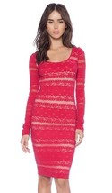 Bcbg Max Azria Tanya Sangria Pink Bodycon Dress Size L - $39.60