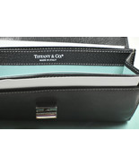 Tiffany &amp; Co Wallet Continental Black &amp; Blue Leather Manhattan Collectio... - $6,897.83 MXN