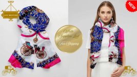 Satin Scarf 35x35 Premium Silk Wrap, Lightweight, Vibrant, and Free Ship... - $49.26 CAD