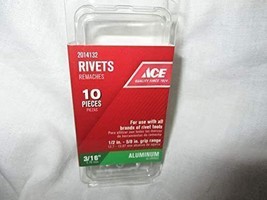 Ace Aluminum 3/16" Rivets 10 Pieces In 1 Package For Use With All Rivet Tools - $15.20