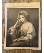Königl Gemalde Dresden Galerie Angelica Kauffman alter Vintage Druck - $20.14