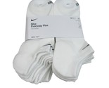 Nike Everyday Plus No Show Socks 6 Pack Mens Size 8-12 White Dri-Fit NEW - $26.98