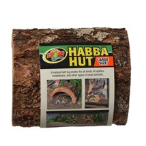 Zoo Med Habba Hut - Natural Half Log Shelter - Reptiles, Amphibians - Large - £17.98 GBP