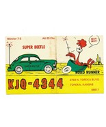 Vintage QSL CB Radio Postcard KJQ-4344 Topeka Kansas SUPER BEETLE Road R... - $454.18 MXN
