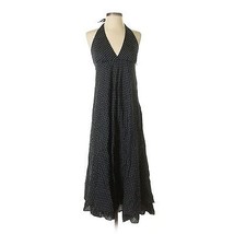 GAP Polka Dot Dress Ruffle Hem Halter Midi Dress Navy Blue White Sz 2 - £25.28 GBP