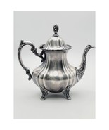 Vintage Silver Plate EPCA Lancaster Rose By Poole 400 Teapot 10&quot; - $67.31