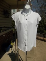 NWT CALVIN KLEIN WHITE BLOUSE XL - £18.82 GBP