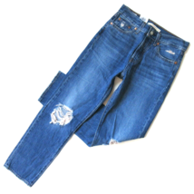 NWT Levi&#39;s Wedgie Straight in Market Moments Destroyed Rigid Crop Jeans 25 - $52.00