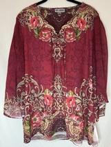 J M collections tunic style top size Large - $17.87